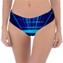 Grid Structure Blue Line Reversible Classic Bikini Bottoms View1