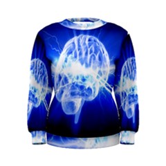 Lightning Brain Blue Women s Sweatshirt