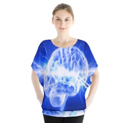 Lightning Brain Blue Blouse