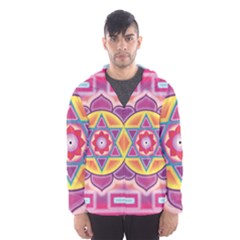 Kali Yantra Inverted Rainbow Hooded Wind Breaker (men) by Mariart