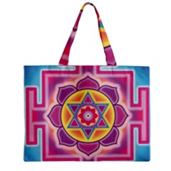 Kali Yantra Inverted Rainbow Zipper Mini Tote Bag by Mariart