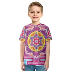 Kali Yantra Inverted Rainbow Kids  Sport Mesh Tee