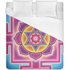 Kali Yantra Inverted Rainbow Duvet Cover (california King Size) by Mariart