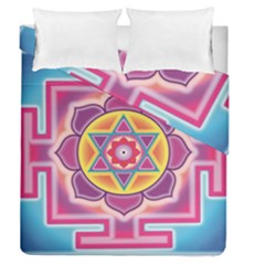 Kali Yantra Inverted Rainbow Duvet Cover Double Side (queen Size)