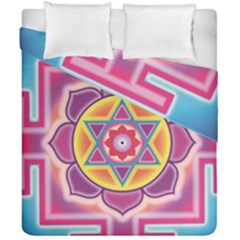 Kali Yantra Inverted Rainbow Duvet Cover Double Side (california King Size) by Mariart