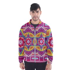 Kali Yantra Inverted Rainbow Wind Breaker (men) by Mariart