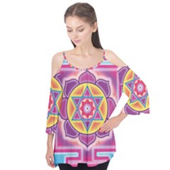 Kali Yantra Inverted Rainbow Flutter Tees