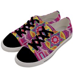 Kali Yantra Inverted Rainbow Men s Low Top Canvas Sneakers