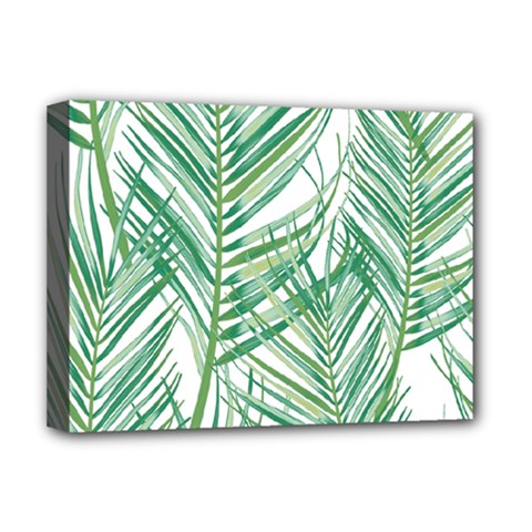 Jungle Fever Green Leaves Deluxe Canvas 16  X 12  