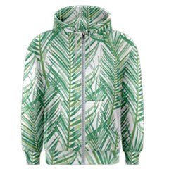 Jungle Fever Green Leaves Men s Zipper Hoodie