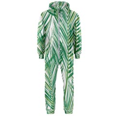 Jungle Fever Green Leaves Hooded Jumpsuit (men)  by Mariart