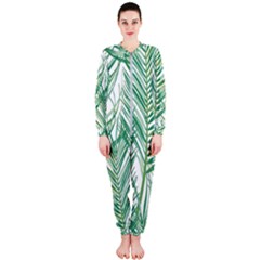 Jungle Fever Green Leaves Onepiece Jumpsuit (ladies) 