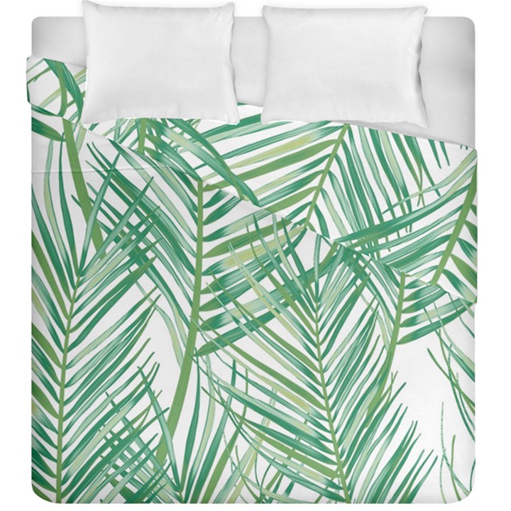 Jungle Fever Green Leaves Duvet Cover Double Side (King Size)