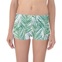 Jungle Fever Green Leaves Reversible Boyleg Bikini Bottoms by Mariart