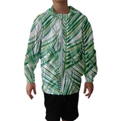 Jungle Fever Green Leaves Hooded Wind Breaker (kids) by Mariart