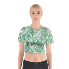 Jungle Fever Green Leaves Cotton Crop Top