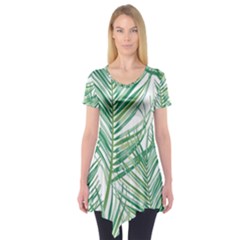 Jungle Fever Green Leaves Short Sleeve Tunic 