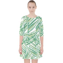 Jungle Fever Green Leaves Pocket Dress by Mariart