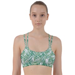 Jungle Fever Green Leaves Line Them Up Sports Bra by Mariart