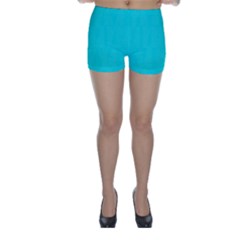 Line Blue Skinny Shorts