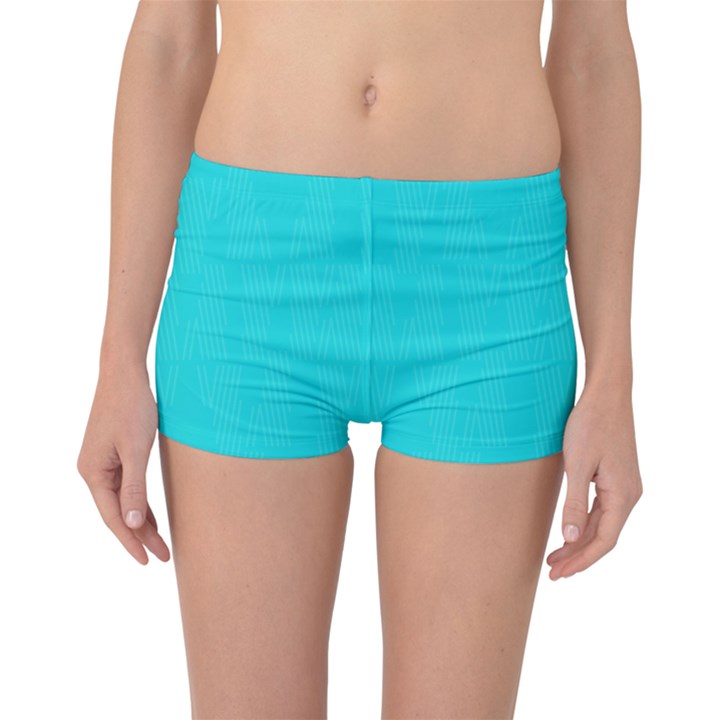 Line Blue Boyleg Bikini Bottoms