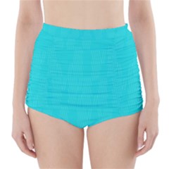 Line Blue High-waisted Bikini Bottoms