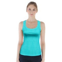 Line Blue Racer Back Sports Top by Mariart