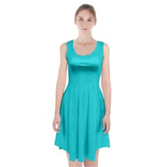 Line Blue Racerback Midi Dress