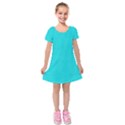 Line Blue Kids  Short Sleeve Velvet Dress View1