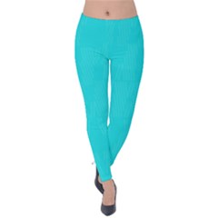 Line Blue Velvet Leggings by Mariart