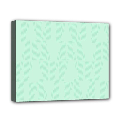 Line Blue Chevron Canvas 10  X 8 