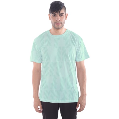 Line Blue Chevron Men s Sports Mesh Tee by Mariart