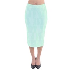 Line Blue Chevron Velvet Midi Pencil Skirt by Mariart