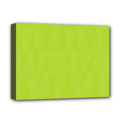 Line Green Deluxe Canvas 16  X 12  