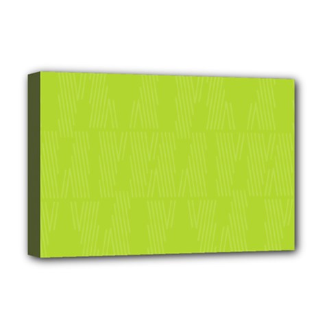 Line Green Deluxe Canvas 18  X 12  