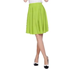 Line Green A-line Skirt by Mariart