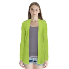 Line Green Drape Collar Cardigan by Mariart