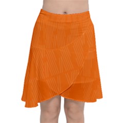 Line Orange Chiffon Wrap