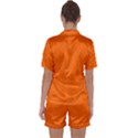 Line Orange Satin Short Sleeve Pyjamas Set View2