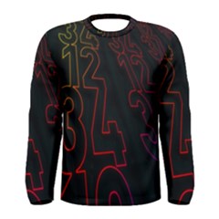 Neon Number Men s Long Sleeve Tee by Mariart