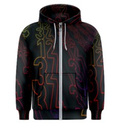 Neon Number Men s Zipper Hoodie by Mariart