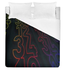 Neon Number Duvet Cover (queen Size)