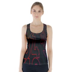 Neon Number Racer Back Sports Top