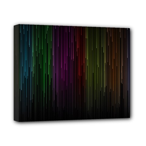 Line Rain Rainbow Light Stripes Lines Flow Canvas 10  X 8 