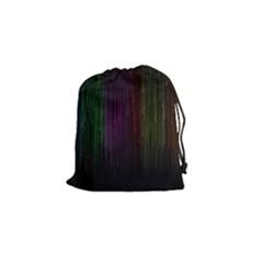 Line Rain Rainbow Light Stripes Lines Flow Drawstring Pouches (small)  by Mariart