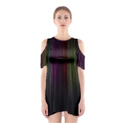 Line Rain Rainbow Light Stripes Lines Flow Shoulder Cutout One Piece