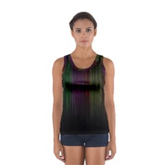 Line Rain Rainbow Light Stripes Lines Flow Sport Tank Top 