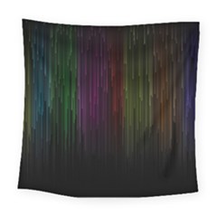 Line Rain Rainbow Light Stripes Lines Flow Square Tapestry (large) by Mariart