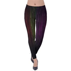 Line Rain Rainbow Light Stripes Lines Flow Velvet Leggings