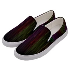 Line Rain Rainbow Light Stripes Lines Flow Men s Canvas Slip Ons by Mariart